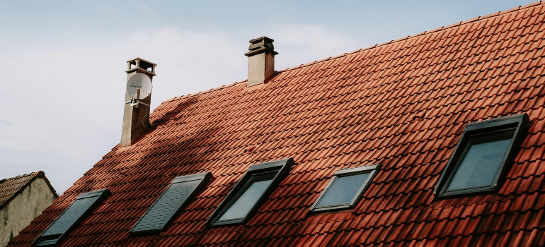 A close-up of a roof.